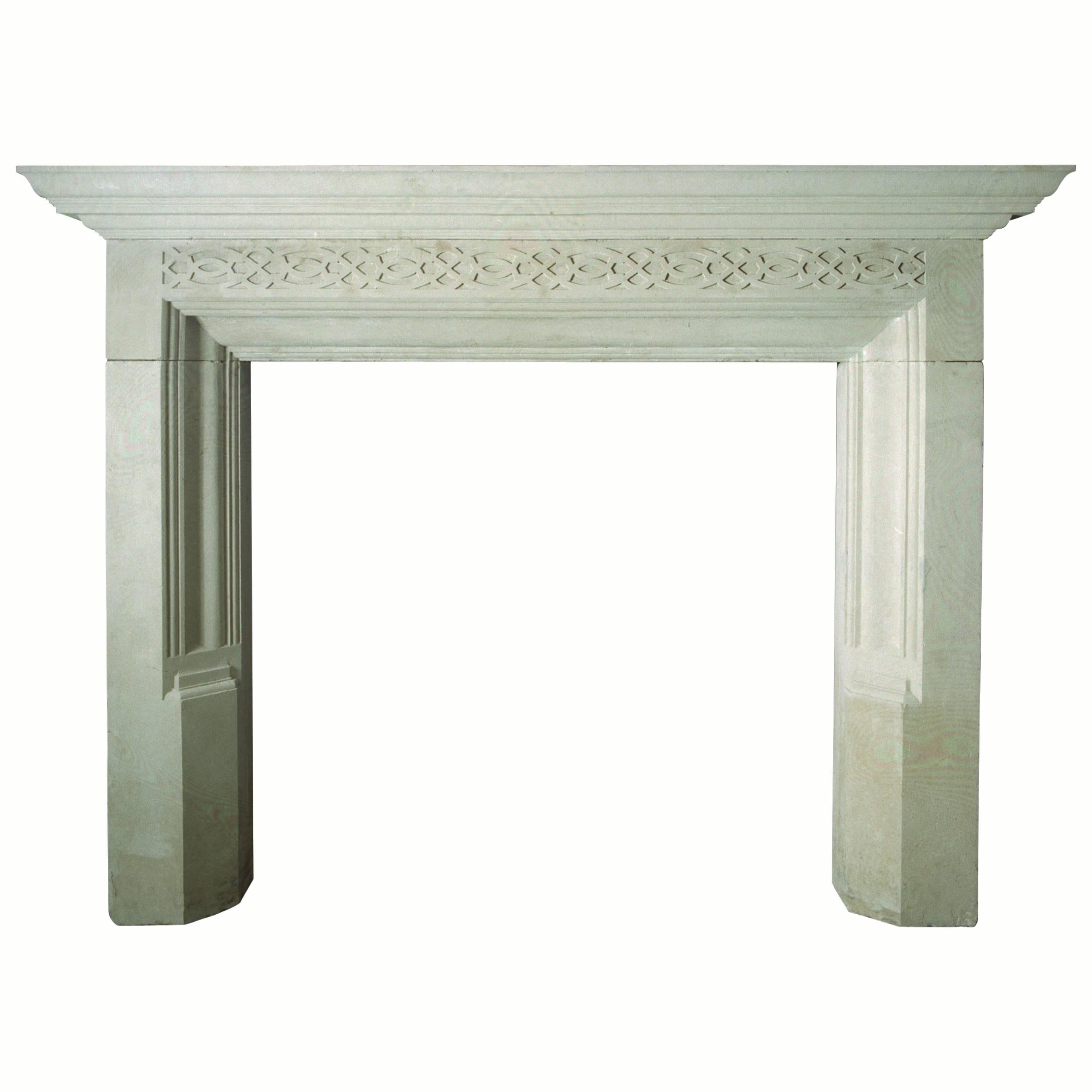 19th Century Reproduction Mantel in Portland Stone