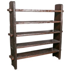 Vintage Impressive Stocky Wooden Shelf