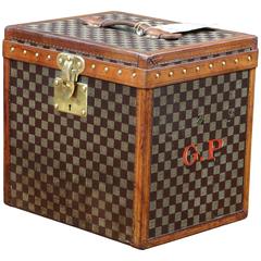 1900s Louis Vuitton Damier Canvas Hat Trunk