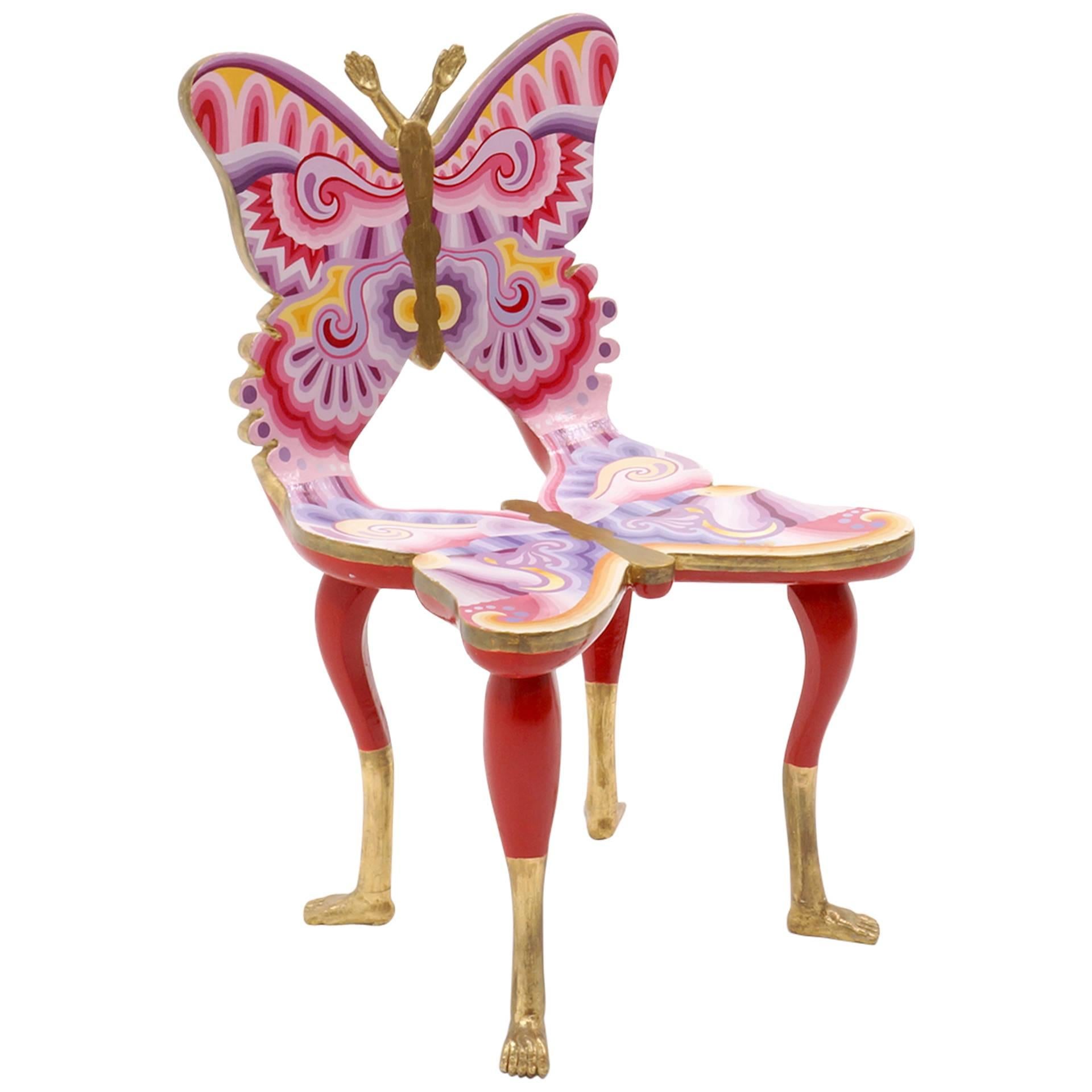 Signed Pedro Friedeberg Butterfly Chair an Exceptional Example For Sale