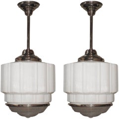 6 Large Bank Lobby Ceiling Fixture, circa 1925.