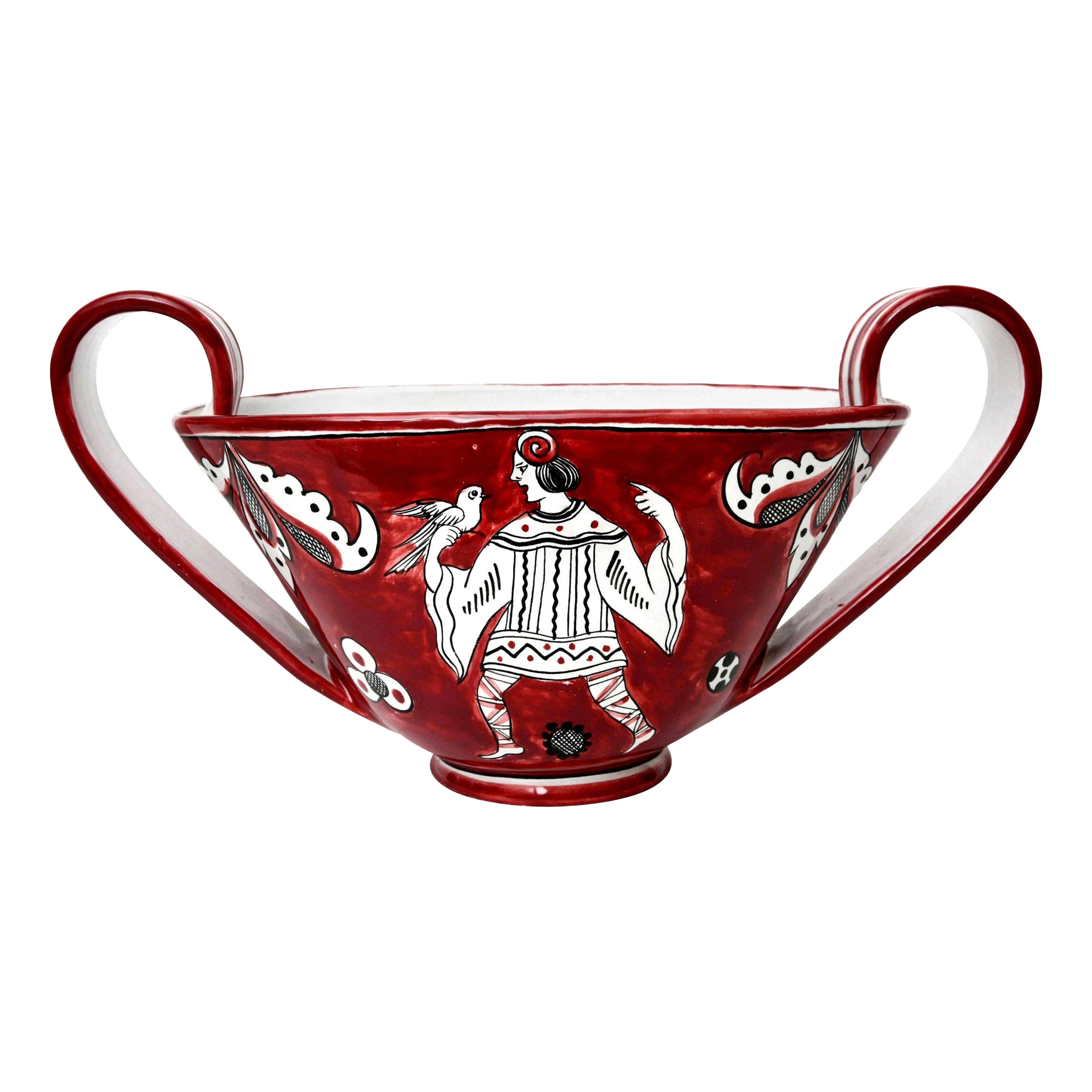 MidCentury Red Glazed Ceramic Giraffe at 1stDibs