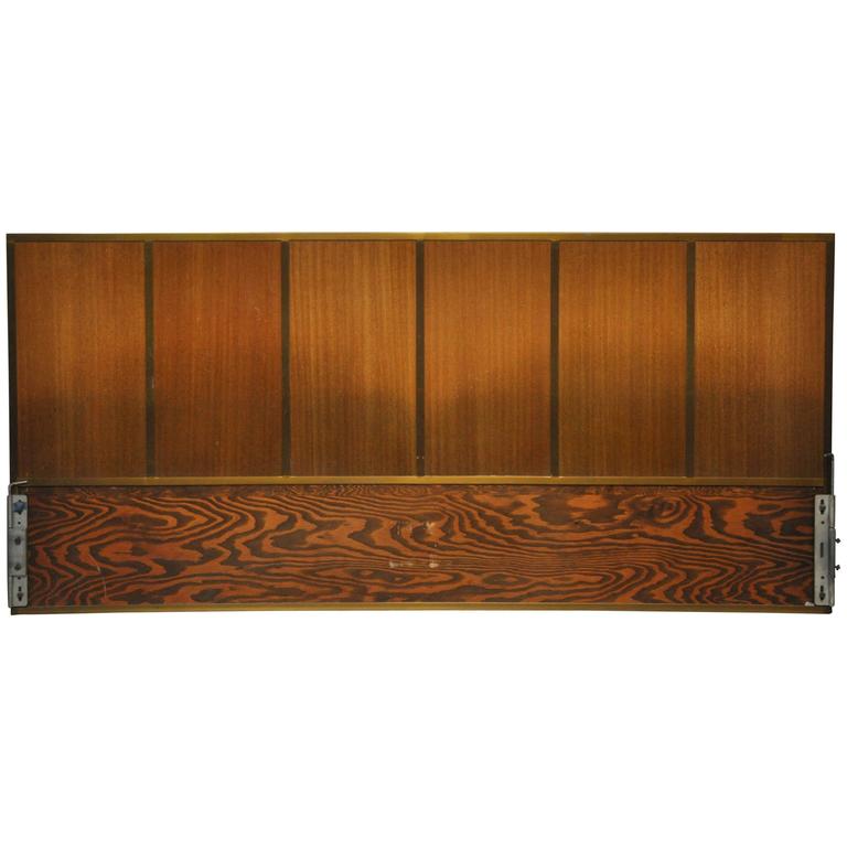 Paul McCobb KingSize Brass Frame Headboard For Sale at 1stdibs