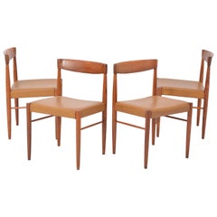 Chaises de salle à manger en bois de rose par H.W. Klein pour Bramin:: ensemble de quatre pièces