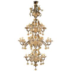 21st Century Murano Handblown Glass Crafted Chandelier by Italian Artisans