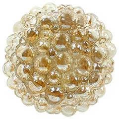 Helena Tynell Amber Bubble Flush Mount Sconce for Limburg, 1960s 4