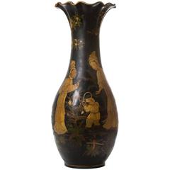 Toul-Bellevue Large Vase with Asian Scene, circa 1870