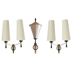 Set of Three 1950s Sconces by Maison Arlus