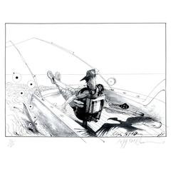 Ralph Steadman Lono’s Fighting Chair, Screenprint, 2006