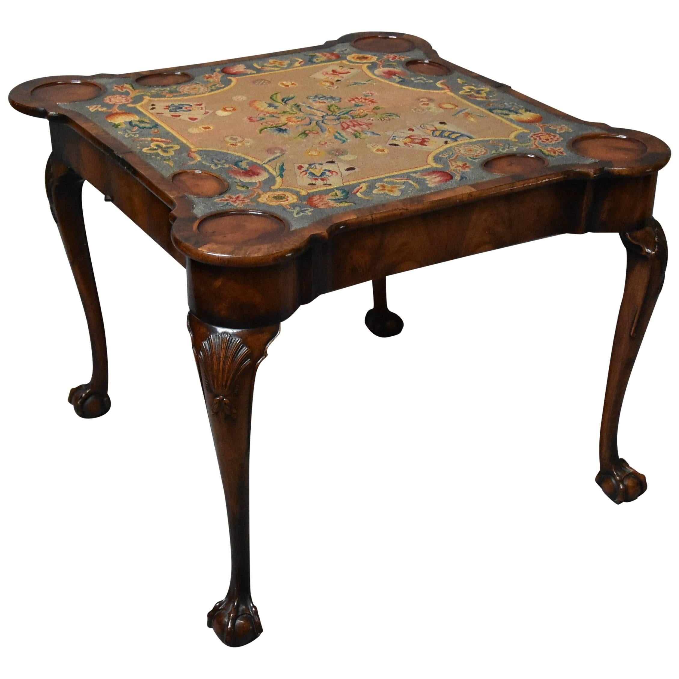 Early 20th Century Walnut Card Table in the Queen Anne Style