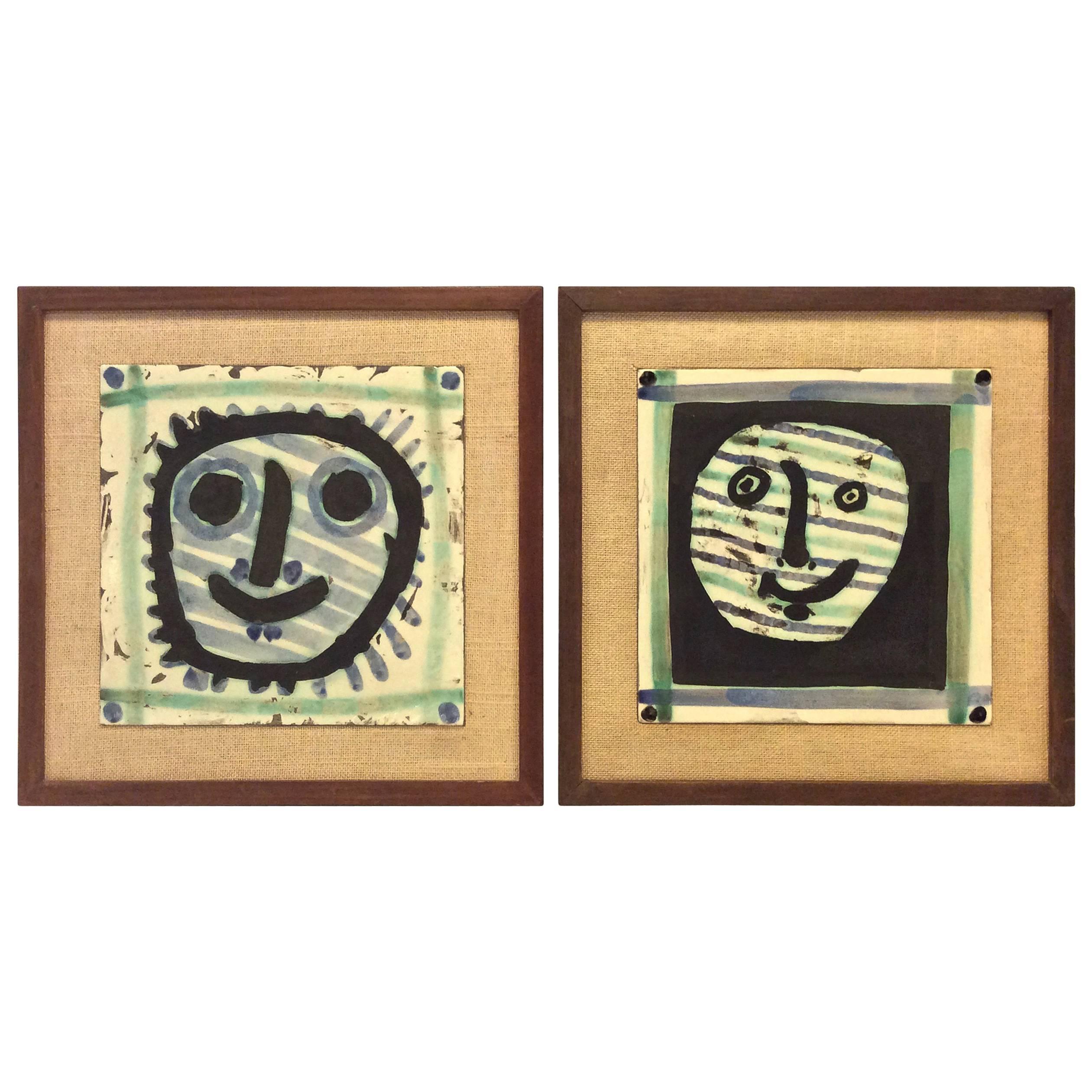 Pablo Picasso Madoura Ceramic Tiles, Rare Numbered Edition