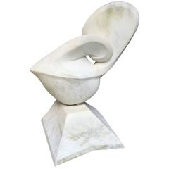 Abstract Marble Sculpture of Mother and Child