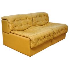 De Sede DS-11 Caramel Leather Loveseat Sofa