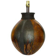 Mid-Century Drip Glaze Ceramic Table Lamp