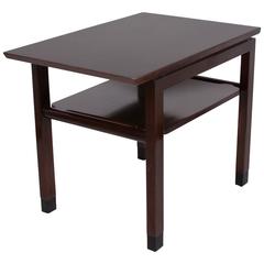 Mahogany Tiered End Table by Ed Wormley for Dunbar 11