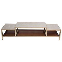 Capiz Shell and Brass Coffee Table by Harvey Probber