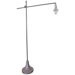 Caged Edison Bulb Reading Lamp Vintage Industrial Cast Iron Floor Light 2