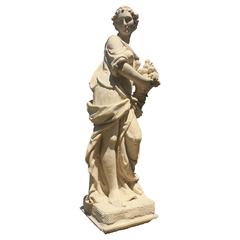 Statue of Summer in Baroque Style, Carved Limestone