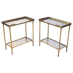 Pair of Two Side Tables Attributed to Maison Jansen 7