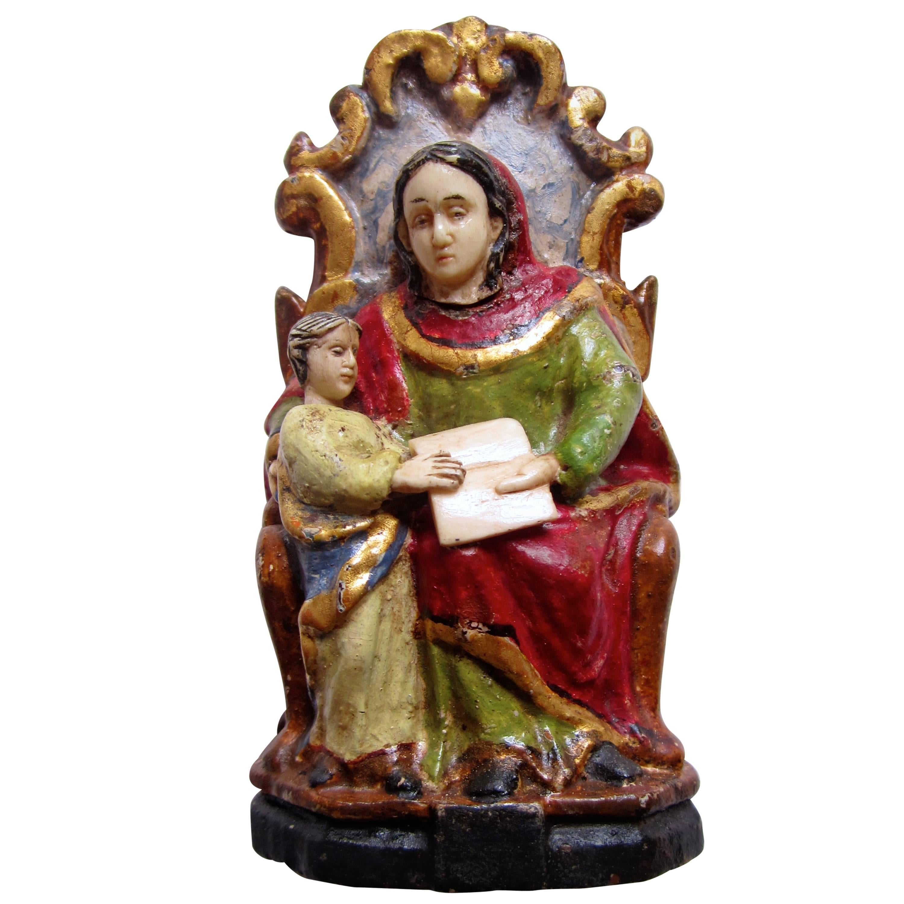 Small Indo-Portuguese Saint Anna For Sale