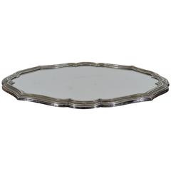 Vintage Silver Plated Mirrored Tray, Continental, Early 20th Century