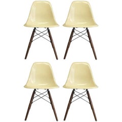 Vintage Four Herman Miller Eames DSW Dining Chairs