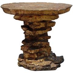 John Dickinson Style Gilt Faux Rock Table 9