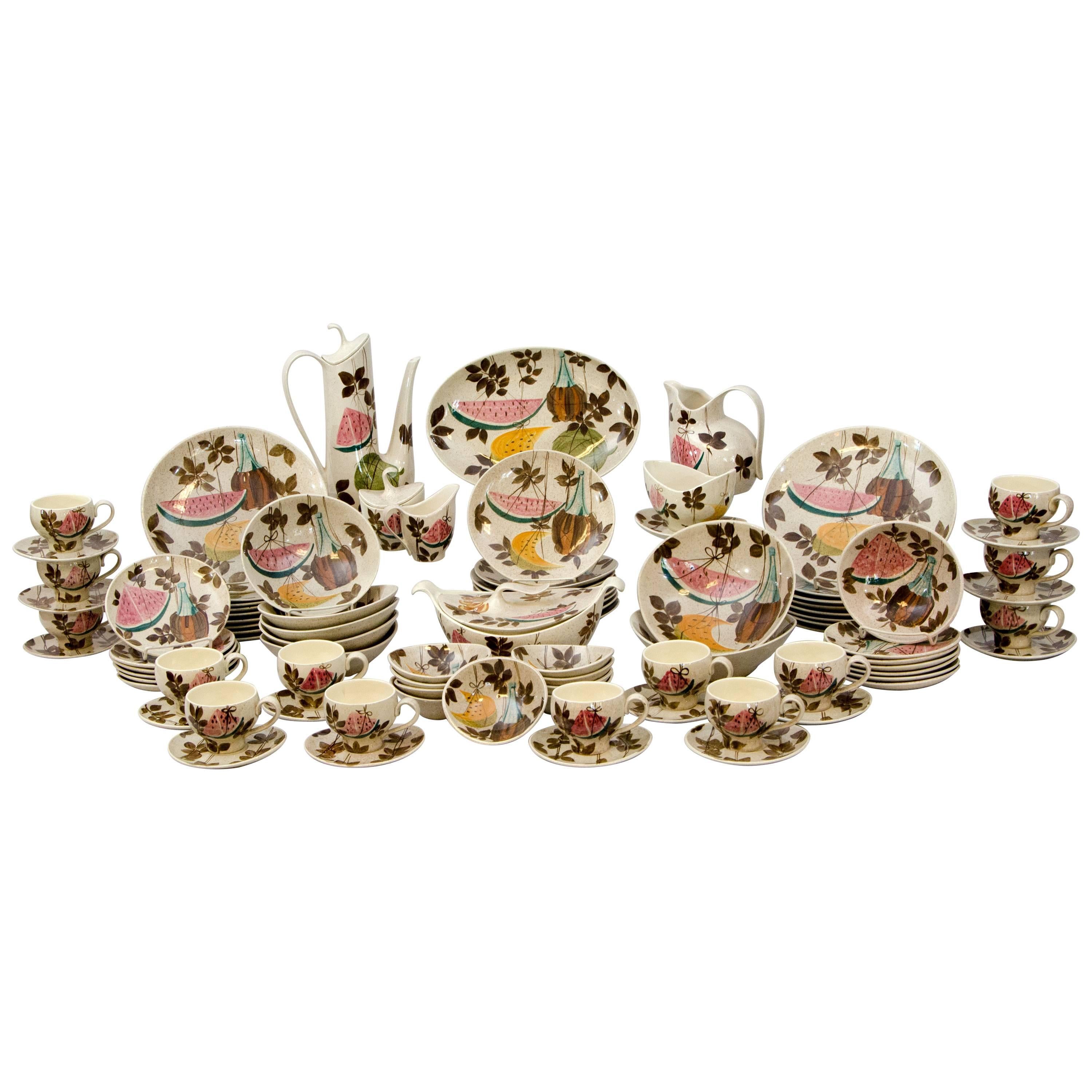 Large Mid-Century Dinnerware Set, Tampico by Red Wing