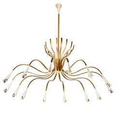 Rare Extra Large Fourteen-Arm Chandelier by Oscar Torlasco 7