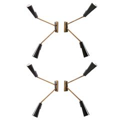 Two Pairs of Double Arm Sconces by Stilnovo 6