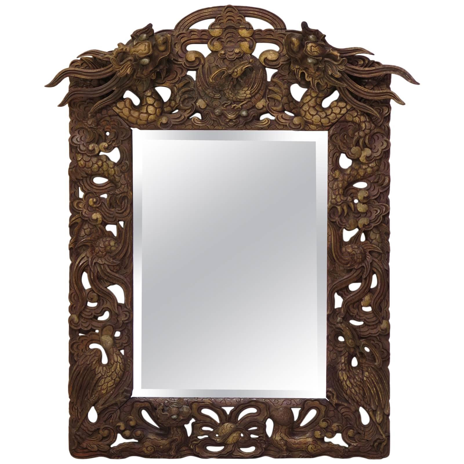 Chinese Style "Dragon" Mirror, France, circa 1880s