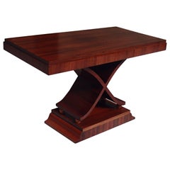Art Deco Large Console/Side Table X Leg Shape Rosewood