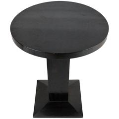 Ebonized Art Deco Round Table