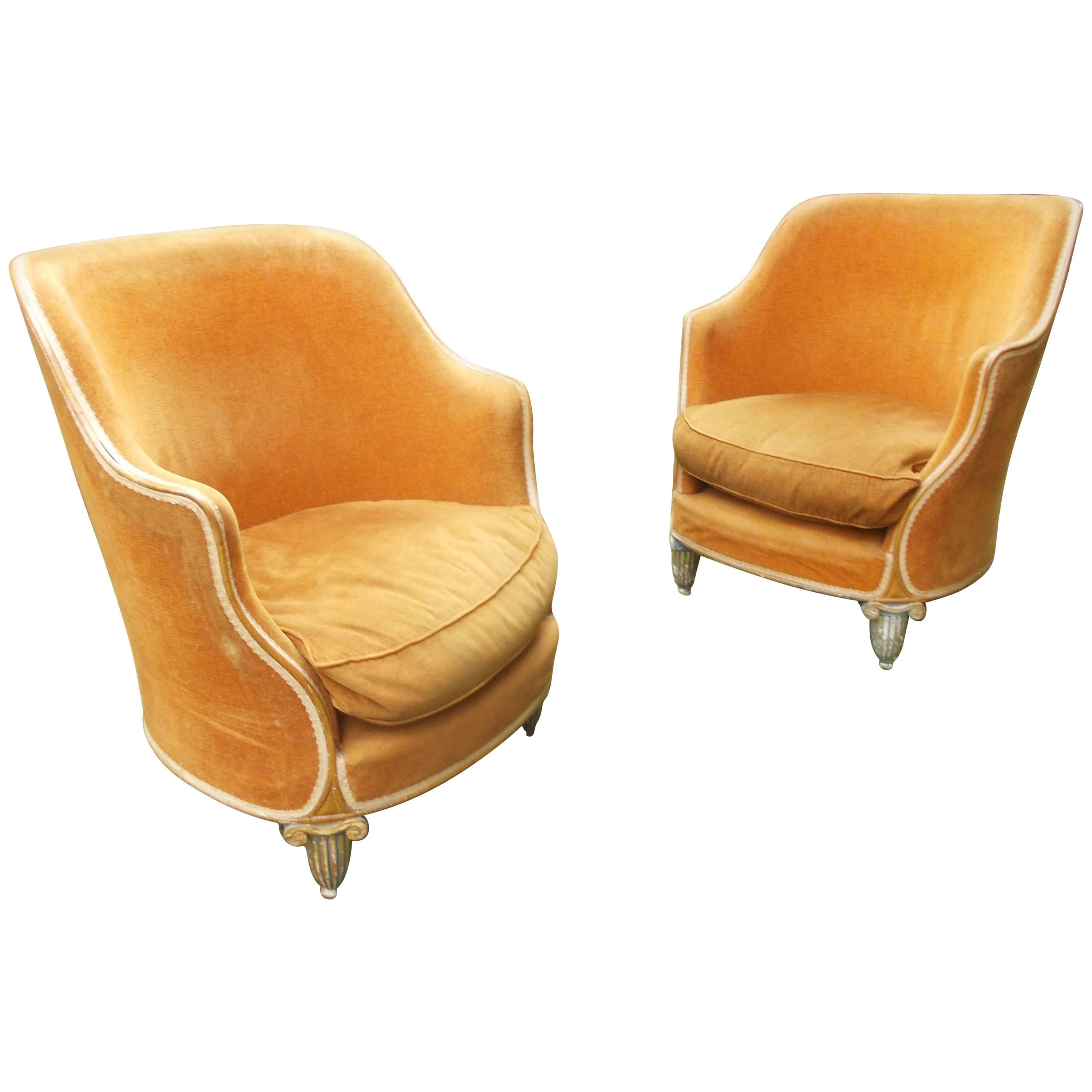 Maurice Dufrene  Pair of Art Deco Armchairs, circa 1925-1930