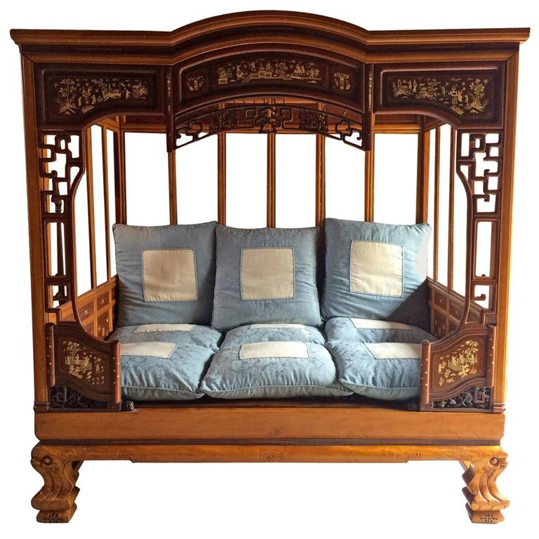 Chinese Opium Bed Daybed Asian Oriental, Mid-20th Century at 1stDibs | pj opium  bed, oriental daybed, oriental bed