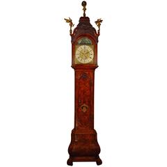 Dutch Amsterdam Burr Walnut Long Case Clock N. Weylandt, circa 1750