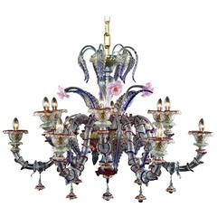 21st Century Murano Handblown Glass Crafted Chandelier by Italian Artisans