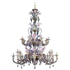 21st Century Murano Hand Blown Glass Chandelier 21st Century Murano Hand Blown Glass Chandelier