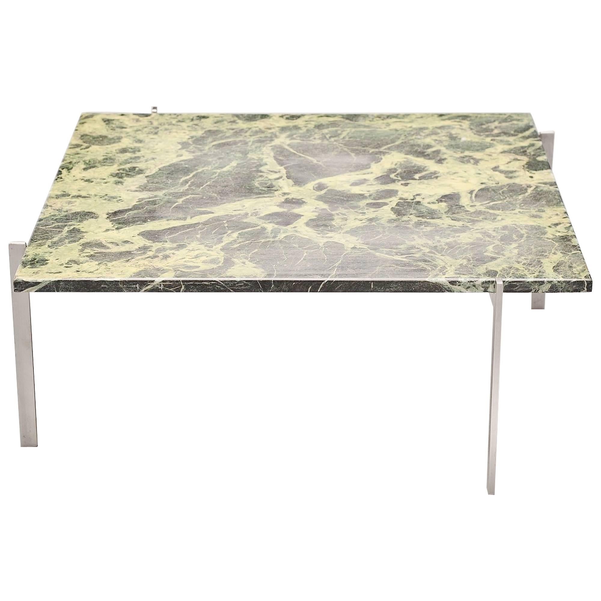 Poul Kjaerholm PK61 Table Green Marble-Top E Kold Christensen, Denmark, 1956