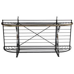 Vintage French Wrought Iron Baker's Rack