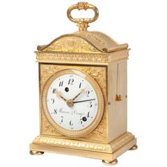 Antique Swiss Ormolu 'Pendule d'officier' by Meuron & Compagnie, circa 1810