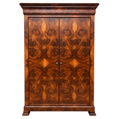 French LOUIS-PHILIPPE burl Walnut ARMOIRE OR WARDROBE, CIRCA 1859