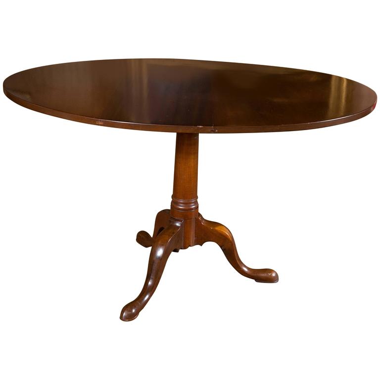 English Mahogany Oval TiltTop Breakfast Table For Sale at 1stDibs