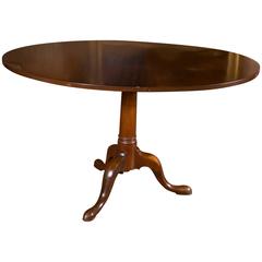 English Mahogany Oval Tilt-Top Breakfast Table