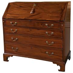 George III Mahogany Slant Front Bureau / Desk 12