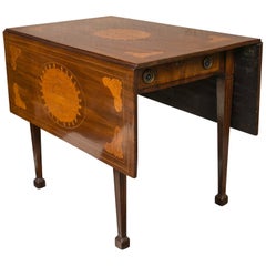 Dutch Drop-Leaf Table with Satinwood Inlay