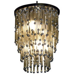 Unusual Art Deco Chandelier with Silver Balls