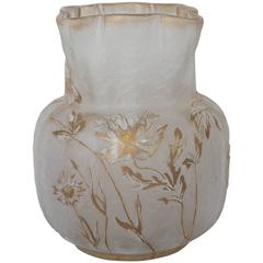 Glass Vase by Francois-Theodore T. Legras Signed Saint Denis 5