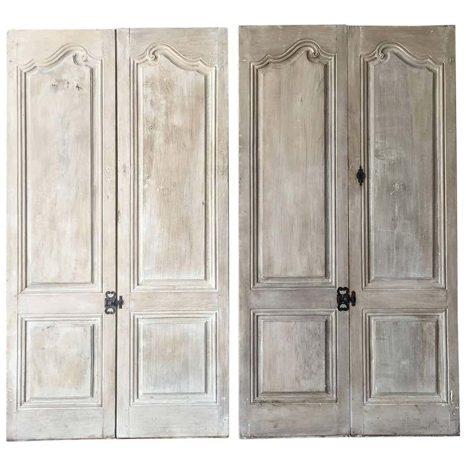 Two Pairs of Matching Antique Cabinet Doors with Reclaimed Hardware at ...