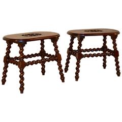 19th Century Pair of French Stools